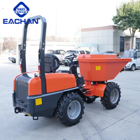 Produit phare : Mini-dumper à roues tout-terrain en caoutchouc, auto-élévateur 1300 kg, pour la construction et le jardin