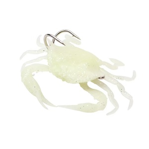 Señuelo de Pesca Suave 3D con Forma de Cangrejo, con Doble Anzuelo, Señuelo Biónico Realista Luminoso para Pesca en Agua Salada - Product Image 3