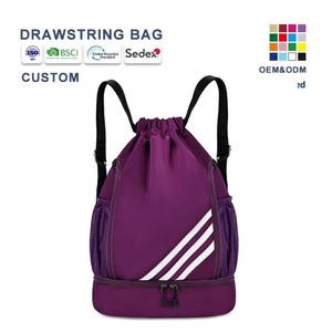 Mochila Deportiva Grande Unisex para Baloncesto, con Compartimento Seco/Húmedo, con Cordón, Portátil, de Poliéster, Impermeable, Oxford - Product Image 1