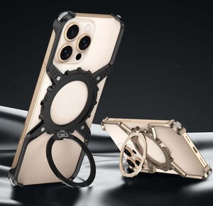 เคสโทรศัพท์มีขาตั้งแบบหมุนได้สำหรับ iPhone 16 15 14 13รองรับ360การชาร์จแม่เหล็กทำจากอะลูมิเนียมอัลลอยด์แบบใหม่ - Product Image 4