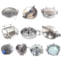 Tapa de Acceso Circular Sanitaria SS316L de Acero Inoxidable con Mirilla para Tanques de Cervecería