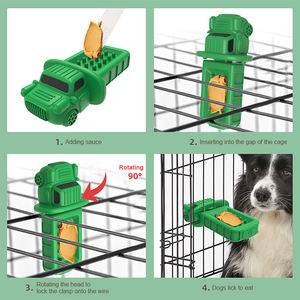 कुत्ते के पिंजरे फीडर के लिए इंटरैक्टिव कुत्ते चउ खिलौने, छोटे कुत्तों के लिए धीमी भोजन कटोरे खिलौना - Product Image 2