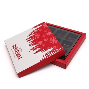 กล่องของขวัญคริสต์มาสช็อกโกแลตพร้อมแผ่นพลาสติกด้านใน สามารถปรับแต่งได้ตามความต้องการ - Product Image 3