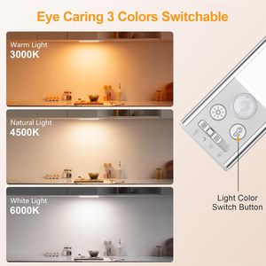 Luci per Armadio in Alluminio e Plastica dal Design Moderno da 10,2 Pollici - Ricaricabili, 84 LED, 3 Colori/5 Livelli di Luminosità, 4 Modalità con Sensore di Movimento - Product Image 4