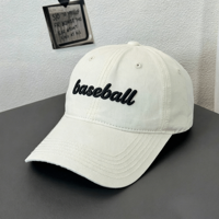 Gorra de Béisbol Unisex Vintage de Algodón Lavado con Bordado 3D de Letras, Parte Superior Suave Ajustable, Protección Solar para Exteriores, Uso Diario Informal