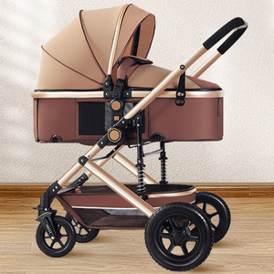 Passeggino di Lusso Pieghevole Portatile, Carrozzina da Viaggio Reversibile Bidirezionale, Passeggino per Bambini Quattro Stagioni con Seduta Alta - Product Image 1