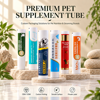 Tube en aluminium-plastique pour suppléments pour animaux de compagnie, pour équipement de remplissage automatique, emballage personnalisé imprimé