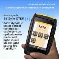DYX FWT-100 OFW Mini OTDR Optical Fiber Reflectometer 1550nm 20dB Active Fiber Live SC Connector Test Touch Screen OPM VFL OLS