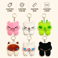 Gantungan Kunci Hewan Lucu Boneka Kartun Mini Aksesoris Gantungan Mainan Plush Lucu untuk Tas Ransel Tas Tangan Kunci Mobil