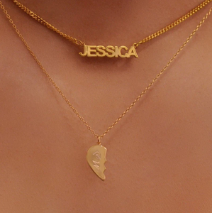 Jietao collana moderna migliore amico in acciaio inossidabile incisa due parti <span class=keywords><strong>di</strong></span> un <span class=keywords><strong>cuore</strong></span> Modulare <span class=keywords><strong>cuore</strong></span> 18k gioielli <span class=keywords><strong>di</strong></span> lusso BFF regalo ragazze - Product Image 3