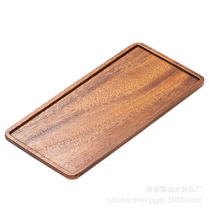 Wooden <b>Tray</b> Rectangular <b>Tea</b> And Snack Plate Solid Wood Minimalist Home Use For Hotel Coffee <b>Tea</b> Storage - Product Image 5