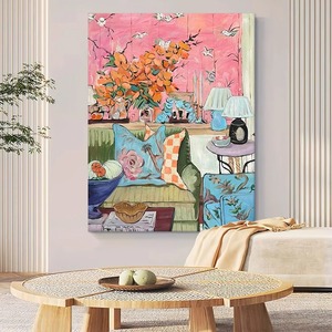 Matisse-Phong Cách Niche Trừu Tượng Nghệ Thuật Hiện Đại Vải Sofa Nền Tường Sàn Phòng Ngủ Treo Sơn Kim Loại Khung Cho Phòng Khách - Product Image 4