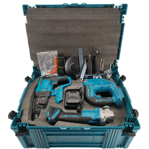 Ensemble de perceuse à percussion à batterie au lithium multifonction sans balais <span class=keywords><strong>trois</strong></span> en un amélioré avec étui de meuleuse à clé électrique - Product Image 2