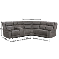 Canapé fonctionnel en cuir PU en forme de L CY, ensemble pour salon et hôtel, fauteuil inclinable à mouvement électrique, design modulaire, porte-gobelets, chargeur sans fil