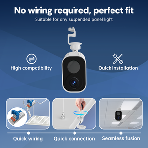 Cámara YIMMET <span class=keywords><strong>en</strong></span> el Panel de Luz, Cámara WiFi Montada <span class=keywords><strong>en</strong></span> <span class=keywords><strong>la</strong></span> Luz, Sin Cables, Ahorro de Espacio, 2K HD, Batería Interna de Doble Potencia, Control por Aplicación - Product Image 2