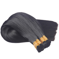 Cabello Humano Remy 100% a Granel, Extensiones de Cabello Liso Natural con Cutícula Alineada, Sin Caída, Compatible con Permanente y Tinte, Venta al por Mayor
