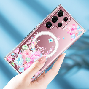 <span class=keywords><strong>Coque</strong></span> de téléphone portable à fleurs romantiques tendance pour Samsung <span class=keywords><strong>Galaxy</strong></span> S24 S25 <span class=keywords><strong>FE</strong></span> Ultra, <span class=keywords><strong>coque</strong></span> transparente magnétique, <span class=keywords><strong>coque</strong></span> arrière - Product Image 2