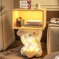 Décorations Modernes pour la Maison : Nouvelle Table de Chevet Lapin Adorable pour Chambre d'Enfant, Décoration de Sol pour Bébé et Enfants avec Canapé