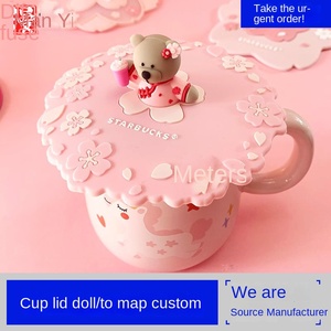 <span class=keywords><strong>PVC</strong></span> phim hoạt hình búp bê Silicone nắp chai sáng tạo <span class=keywords><strong>3D</strong></span> ba chiều thả cao su mềm bụi che nhựa móc chìa khóa - Product Image 4