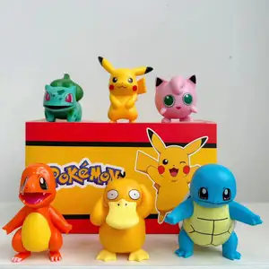High Quality Wholesale 9pcs/set 10cm PVC Kawaii doll Eevee Pikachu Pokemone Action Toy 10cm Blind Boxes Anime Figures for gift
