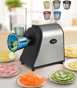 Robot culinaire électrique 5-en-1 multifonction : hachoir, coupe-légumes, trancheuse et broyeur pour carottes, pommes de terre, <span class=keywords><strong>papaye</strong></span> verte – Idéal pour <span class=keywords><strong>la</strong></span> maison - Product Image 1