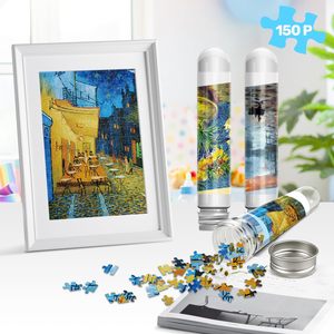 Mini puzzle de 150 pièces en carton bleu, motif paysage créatif, jouet éducatif pour enfants de 2 à 4 ans et adultes - Product Image 5