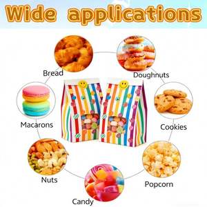 Sacs cadeaux en papier kraft recyclé RBD avec autocollants pour biscuits, collations, chocolats, bonbons - Utilisation en confiserie, commandes personnalisées acceptées - Product Image 5