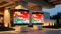 Écran LED flexible P2.5 d'extérieur, module LED souple, résistant aux intempéries, affichage créatif, panneau LED incurvé pour la publicité