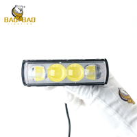 Haute Watts 4 lentilles en aluminium Mini système de conduite blanc jaune rouge Flash Led antibrouillard ampoule de phare pour vélo moto