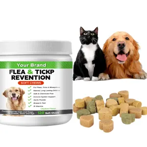 Natural Dog Flea And Tick Treatment Soft Chews Supplement For Dogs All Breeds And Ages