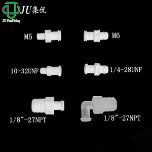 Conector en ángulo Luer de plástico PP con rosca 1/8-27NPT para fluidos corrosivos, uso médico e industrial - Product Image 4