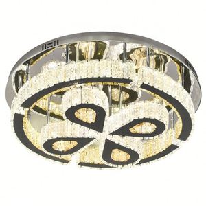 Accesorio de iluminación de techo Led de cristal Lámpara colgante de acero inoxidable Luz de techo moderna - Product Image 3
