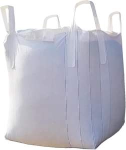HuamaohengchunFIBC Bolsa a granel de una tonelada, 35" L x 35" W x 43" H, 2200lbs SWL, Parte superior tipo Duffle, Fondo Plano, Bolsas de Polipropileno Tejido - Product Image 1
