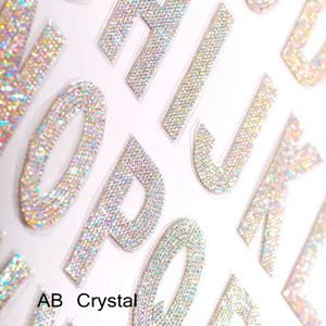 7.2Cm Chiều Cao Vốn Rhinestone Sắt Trên Bảng Chữ Cái Tinh Thể Thư Vá Sắt Trên Oes Hotfix Thủy Tinh Thạch Đính Các Bản Vá Lỗi Tự Làm - Product Image 4