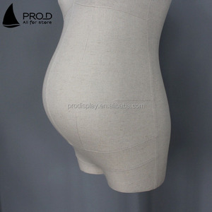 Maniquí de mujer <span class=keywords><strong>embarazada</strong></span> con base de madera, parte superior del cuerpo, torso envuelto, sin cabeza, <span class=keywords><strong>tienda</strong></span> de <span class=keywords><strong>ropa</strong></span> - Product Image 3