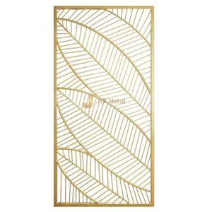 EX326 Modern Laser Cut Partition <b>Wall</b> Decor Metal Decorative Partitions SUS 304 Gold Stainless Divider <b>Screen</b> Bespoke Design - Product Image 2