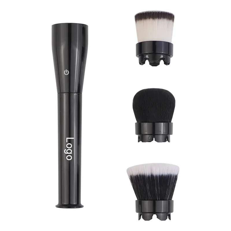 Hot Sale Foundation Blush Makeup Brush with 3 Make-Up Head Electric Makeup Brush with 360 Degree Rotating