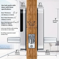 Serrure de porte intelligente en aluminium avec poignée, sans clé, à empreinte digitale et carte, compatible Tuya WiFi TTLock Cloud, pour maison et appartement aux États-Unis