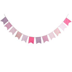 3.5M <span class=keywords><strong>multicolore</strong></span> tissu bruant 12 drapeaux en queue de poisson décor de fête de mariage bannière maison bébé douche carnaval <span class=keywords><strong>guirlande</strong></span> - Product Image 3