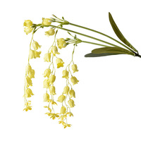 Fleurs artificielles en soie de couleur jaune inspirées de la dopamine, y compris des fausses roses, durabilité artisanales comparable à celle des os, sensation hydratante