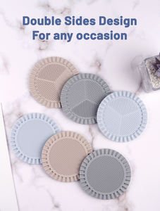 Multi-use <b>Coasters</b> Stylish Design <b>Silicone</b> <b>Coasters</b> Anti-Slip Drink <b>Coasters</b> - Thickened Cup Mats for Hot & Cold Drinks - Product Image 6