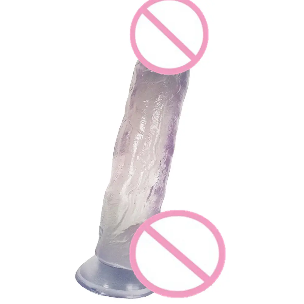 Huge Dildo Penis Jelly Multi Color Crystal Big Dildo Dong with Suction Cup Sex Toys