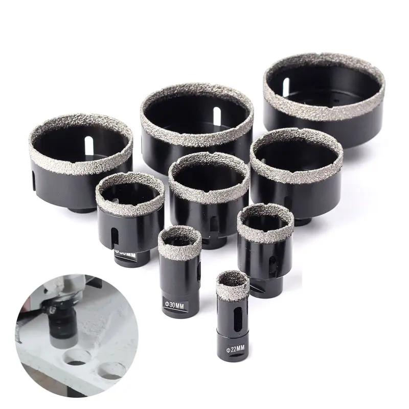 Perfactool 6-130mm M14 Thread Vacuum Dry Brazed Diamond Drilling Core Bit Use For Ceramic Tile Granite Marble Punch Hole Saw