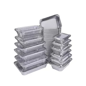 Plateau Conteneur bac feuille d'Aluminium de petite taille pour l'emballage des aliments moules à tarte rectangulaire