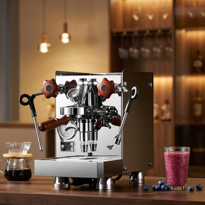 Machine à expresso professionnelle commerciale 15 bars 2200W en acier inoxydable semi-automatique 2L pour café, bar, restaurant (faible coût) - Product Image 1