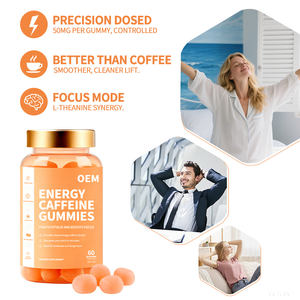 Gomitas Energéticas con Cafeína y L-Teanina al por Mayor, Mejoran la Calma y la Concentración para <span class=keywords><strong>Cursos</strong></span> en Línea, Transmisiones en Vivo, OEM, ODM - Product Image 2