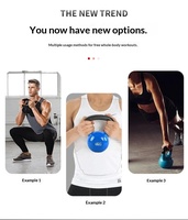 Pesa Rusa de Hierro Fundido Sólido con Anillo de Color, Recubrimiento Electrostático, 8 kg, para Fitness Masculino, Deportes en Casa, Unisex, China