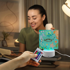 Rõ ràng Trắng thăng hoa tấm <span class=keywords><strong>Acrylic</strong></span> 3D Đêm LED Đèn hiển thị 16 màu sắc và 4 chế độ điều khiển từ xa Cáp USB cho DIY Craft - Product Image 5