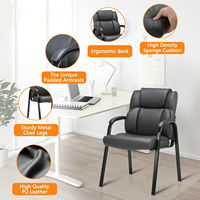 Chaise de bureau ergonomique à dossier moyen avec structure en fer, design traditionnel, pour bureau à domicile, chambre, salle à manger, salon, entrée d'hôtel