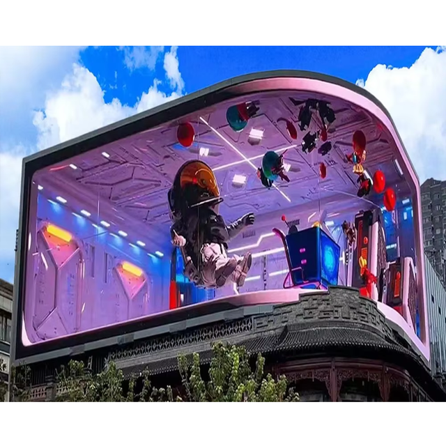 3D Billboard Outdoor LED Display 90 Degree Building Corner Wall Mounted Advertising Screen Signboard Signs for Shopping Mall